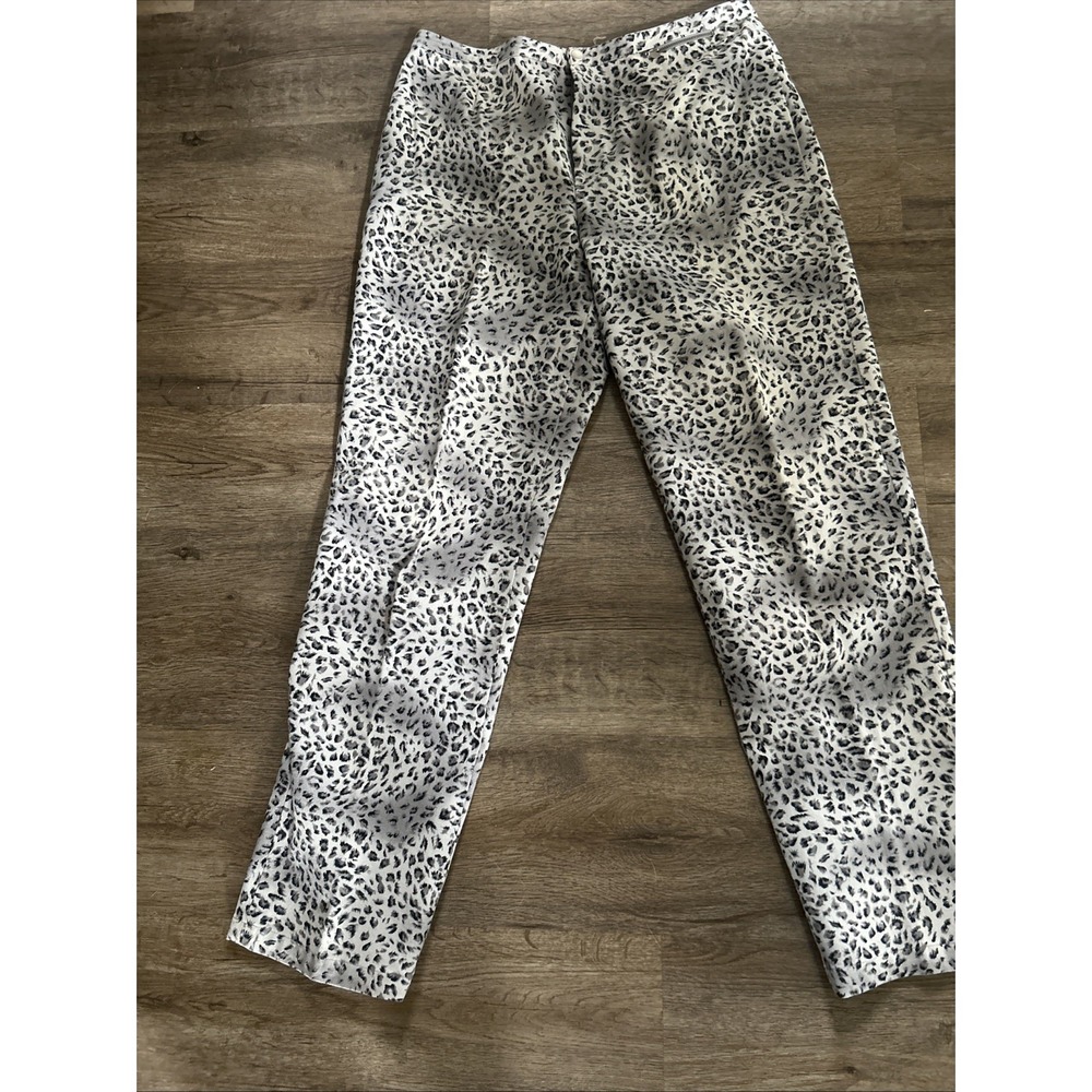 Dana Buchman Gray Animal Print Pants Women's Size 14
